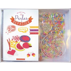 Mon coffret créations Perles à repasser : Contient : 2 plaques de picots, 800 perles, 1 chaîne en métal, 1 porte-clé, 1 paire d& 039;attaches de boucles ... anneaux et 1 feuille de papier sulfurisé