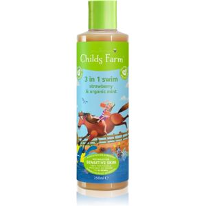 Childs Farm 3 in 1 Swim Strawberry & Organic Mint Shampoo, Conditioner und Duschgel 3 in 1 für Kinder 250 ml