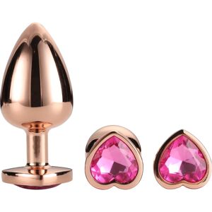 Dream Toys Gleaming Love Silver Plug Set Analplug-Set Rose Gold Plug Set