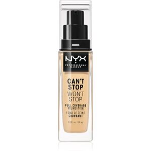 NYX Professional Makeup Can't Stop Won't Stop Full Coverage Foundation Make-up mit hoher Deckkraft Farbton 6.5 Nude 30 ml