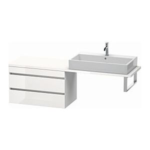 Duravit DuraStyle Waschtisch-Unterschrank DS532902218 80 x 47,8 cm, weiß hochglanz/weiß matt, für Konsole, 2 Schubkästen