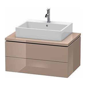 Duravit L-Cube Waschtisch-Unterschrank LC581708686 82 x 54,7 cm, cappuccino hochglanz, für Konsole, 2 Schubkästen