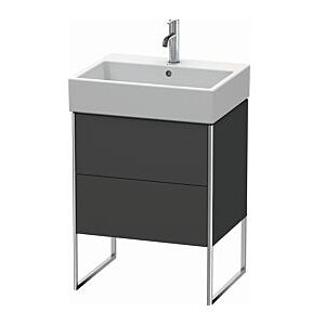 Duravit XSquare Waschtisch-Unterschrank XS447304949 58,4x49,1x46cm, 2 Auszüge, Graphit matt