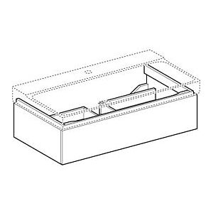 Geberit Xeno² Waschtisch-Unterschrank 500508001 88x22x46,2cm, matt/greige, mit Schublade