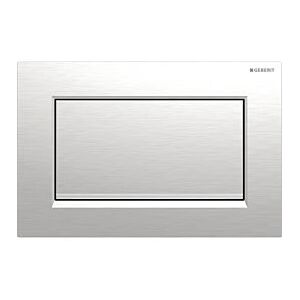 Geberit Sigma 10 Square Betätigungsplatte 115893KX1 Cr gebürstet / hochglanz-verchromt
