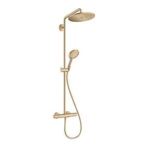 Hansgrohe Croma Select S Showerpipe 26890140 mit Thermostat und Handbrause, brushed bronze