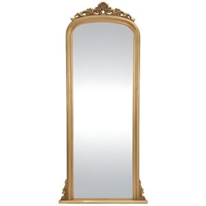 Vente-unique Großer Spiegel - H. 180 cm - Paulowniaholz - Goldfarben - MERRY