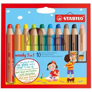 Stabilo - Dicke Farbstifte, 10 Stück, Multicolor
