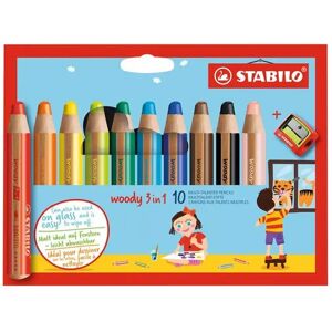 Stabilo - Dicke Farbstifte, 10 Stück, Multicolor