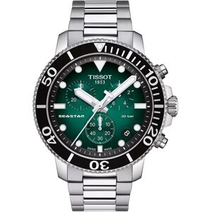 Tissot - Chronograph Uhr, Seastar 1000, 47mm, Silber