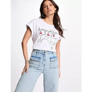 Morgan - T-Shirt, Für Damen, Leinen, Größe M