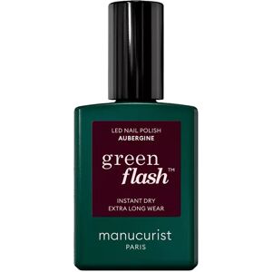 Manucurist - Nagellack Green Flash – Semi-Permanenter Nagellack, 15 Ml, Aubergine (Violet Foncé)