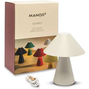 Manor - Led Tischleuchte, H17.5cm,Ø15cm, Sandsteingrau
