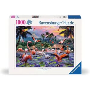 Ravensburger - Puzzle, Pinke Flamingos 1000 Teile, Multicolor