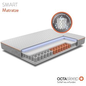 OCTAsleep Komfortschaummatratze »Octasleep Smart Matress«, 18 cm hoch, (1... weiss 2 + 3 (0 kg - 100 kg)