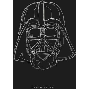 Komar Bild »Star Wars Lines Dark Side Vader«, Star Wars, (1 St.), Wandbild... Farbe Bild(er): schwarz-weiss