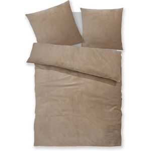 my home Bettwäsche »Desner3«, Bettwäsche mit Reissverschluss, Cashmere-Touch,... beige B/L: 155 cm x 220 cm