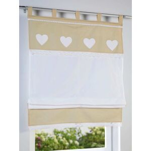 heine home Raffrollo, mit Schlaufen weiss-natur 140 cm