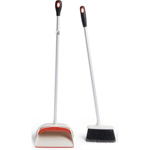 OXO Good Grips Kehrgarnitur, aus Kunststoff, Schaufel-und-Besen-Set mit... Rot und Weiss