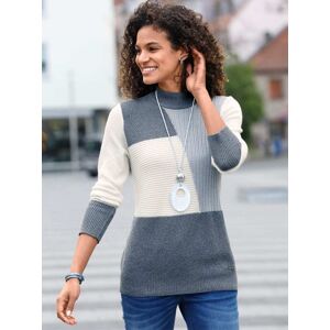 Casual Looks Strickpullover »Pullover« rauchblau-ecru-meliert 50