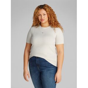 Calvin Klein Jeans Plus T-Shirt »PLUS WOVEN LABEL REGULAR TEE«, in grossen... Chalk XXL (44)
