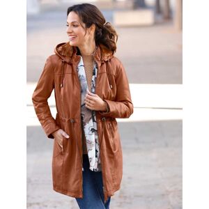 Mainpol Lederjacke, mit Kapuze cognac 36