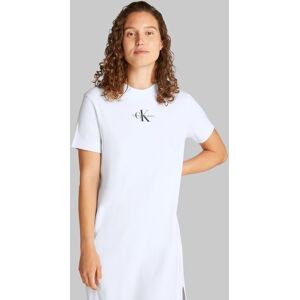 Calvin Klein Jeans Midikleid »MONOLOGO LONG RIB TEE DRESS«, mit Logo Brilliant White S (36)