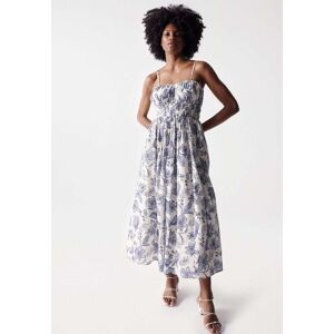 Salsa Sommerkleid »Kleider Floral Printed Midi Dress« Schwarz M