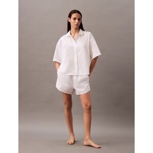 Calvin Klein Underwear Schlafshorts »LOGO WB POPLIN SHORT«, mit Logo Classic White XL (42)