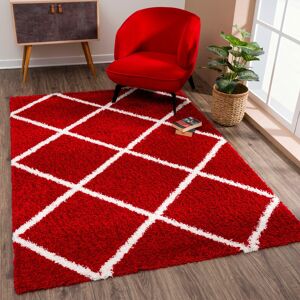 Sanat Hochflor-Teppich »Madrid«, rechteckig, 30 mm Höhe, Wohnzimmer,... rot B: 160 cm 1 St.