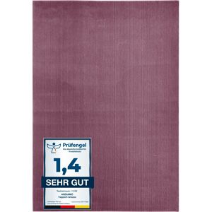 Andiamo Teppich »Arezzo«, rechteckig, 16 mm Höhe, Uni Farben, weicher Flor,... lavendel B: 80 cm 1 St.