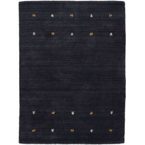 carpetfine Wollteppich »Gabbeh Uni, auch als Läufer und Rund erhältlich«,... schwarz B: 140 cm 1 St.