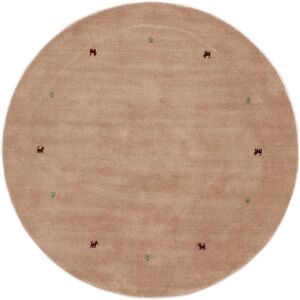 carpetfine Wollteppich »Gabbeh Uni«, rund, 15 mm Höhe, reine Wolle... beige Ø 200 cm 1 St.