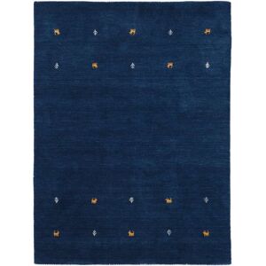 carpetfine Wollteppich »Gabbeh Uni, auch als Läufer und Rund erhältlich«,... blau B: 140 cm 1 St.