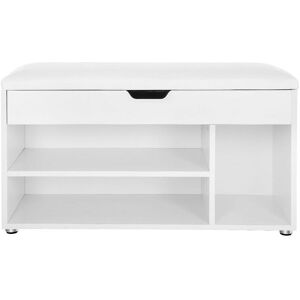 VASAGLE Sitzbank »80 x 44 cm, Weiss« weiss