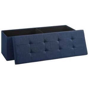 SONGMICS Sitztruhe »mit Aufbewahrung 110 x 38 cm Blau« Dunkelblau