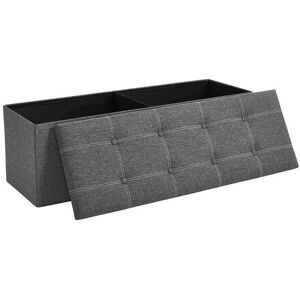 SONGMICS Sitztruhe »mit Aufbewahrung 110 x 38 cm Dunkelgrau« Dunkelgrau