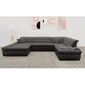 DOMO collection Wohnlandschaft »Moric U-Form auch in Cord«, im XXL-Format,... grau