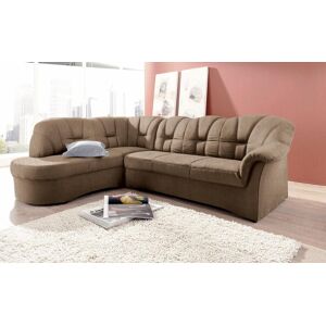 DOMO collection Ecksofa »Papenburg, zeitlose Rückensteppung, elegante... braun