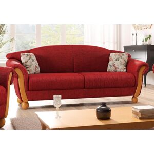 Home affaire 3-Sitzer »Milano, bequemes Sofa mit geschwungenen Armlehnen,... rot