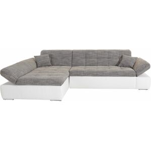 DOMO collection Ecksofa »Moric, L-Form, XXL-Sofa - Breite 300cm«, wahlweise... weiss/weiss-grau