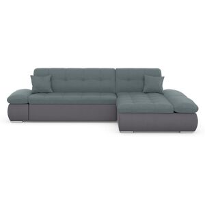 DOMO collection Ecksofa »Moric, L-Form, XXL-Sofa - Breite 300cm«, wahlweise... grau/eisblau