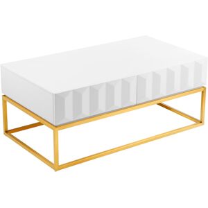 Leonique Couchtisch »Alais, TOPSELLER!, OTTOs Choice«, in 3D-Optik, mit zwei... weiss
