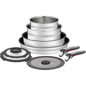 Tefal Pfannen-Set »Jamie Oliver Ingenio 9-teilig«, Edelstahl Schwarz