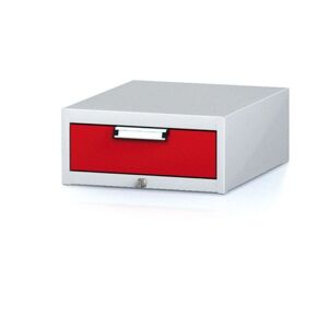 Alfa 3 Hängecontainer mit einer Schublade, grau/rot