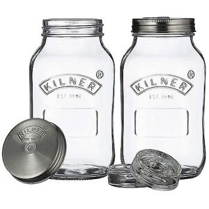 Kilner Fermentierset Set Mit 2 Gläsern 1l Glas/edelstahl 0025.010