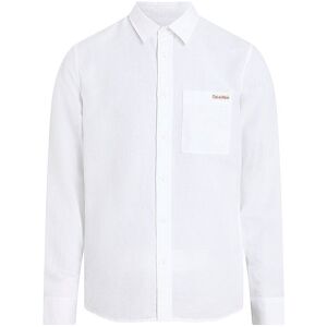 Calvin Klein Jeans Leinenhemd Weiss Herren Größe: Xl J30j327295