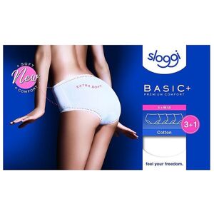 Sloggi Midislip Basic 4er Pkg Weiss Weiss Damen Größe: 48 10068837