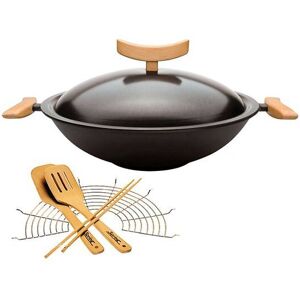 Spring Guss-Wok Set Mit Rost 35cm Schwarz 16 9213 06 35