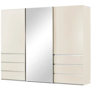 Höffner Schwebetürenschrank, 3-türig Mitta ¦ creme ¦ Maße (cm): B: 250 H: 23